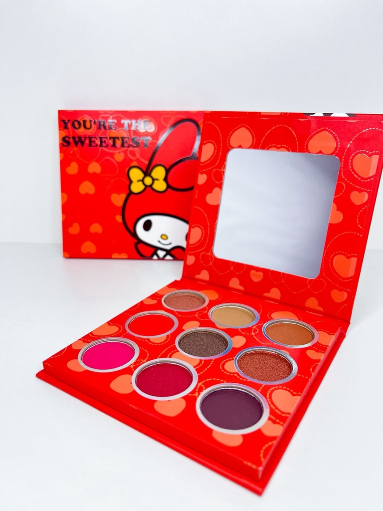 Paleta de sombras kitty/melody/kuromi