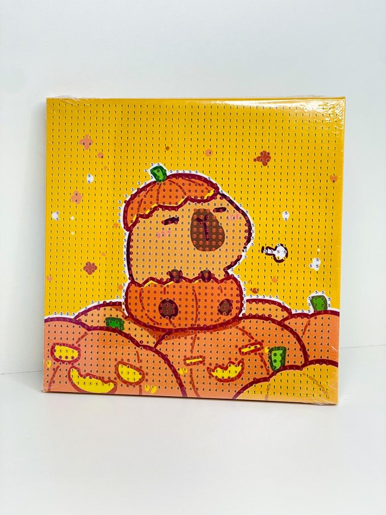 Cuadro diamond strass capybara 20x20