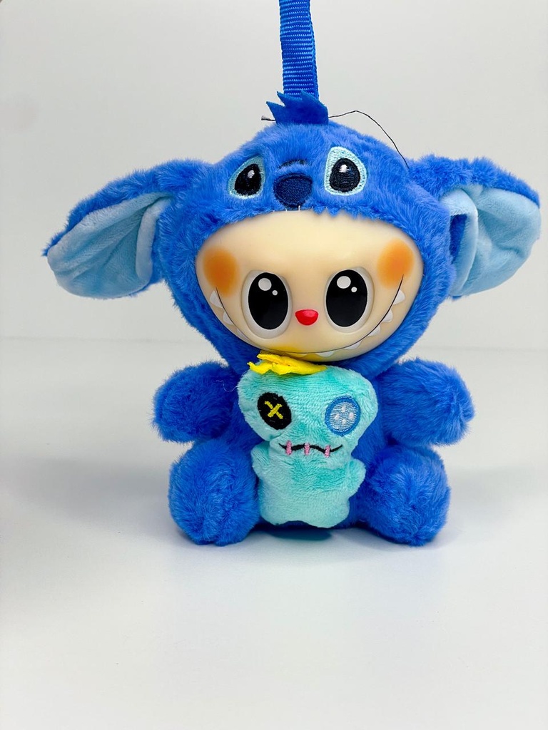 Llavero peluche labubu stitch