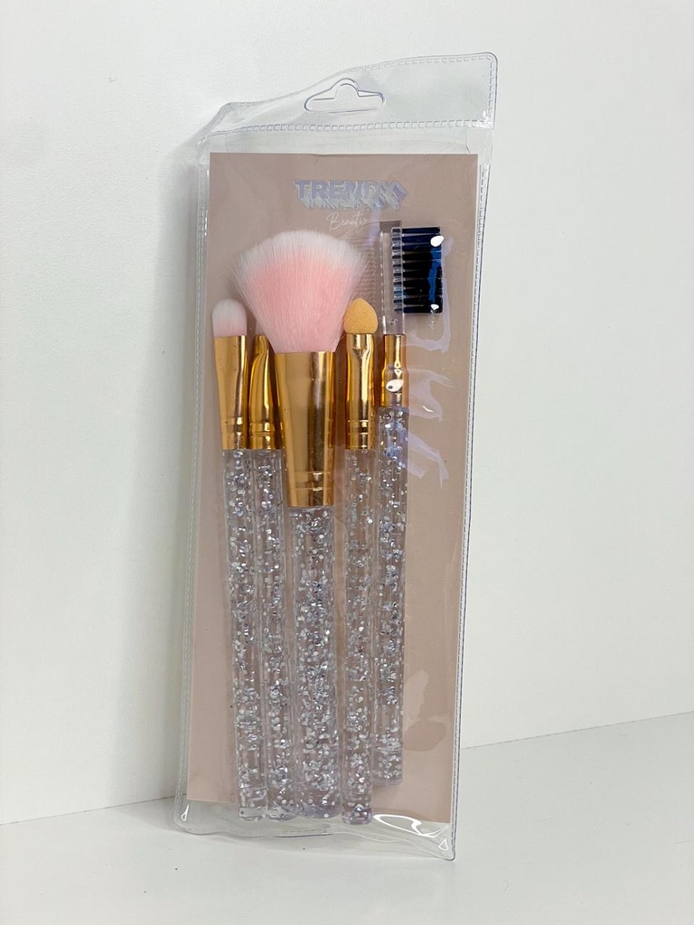 Brocha glitter x5