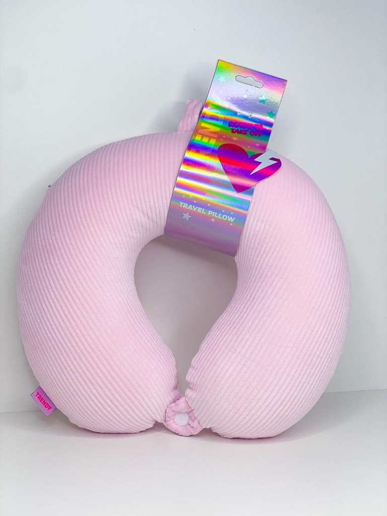 Cuello de viaje rosa trendy