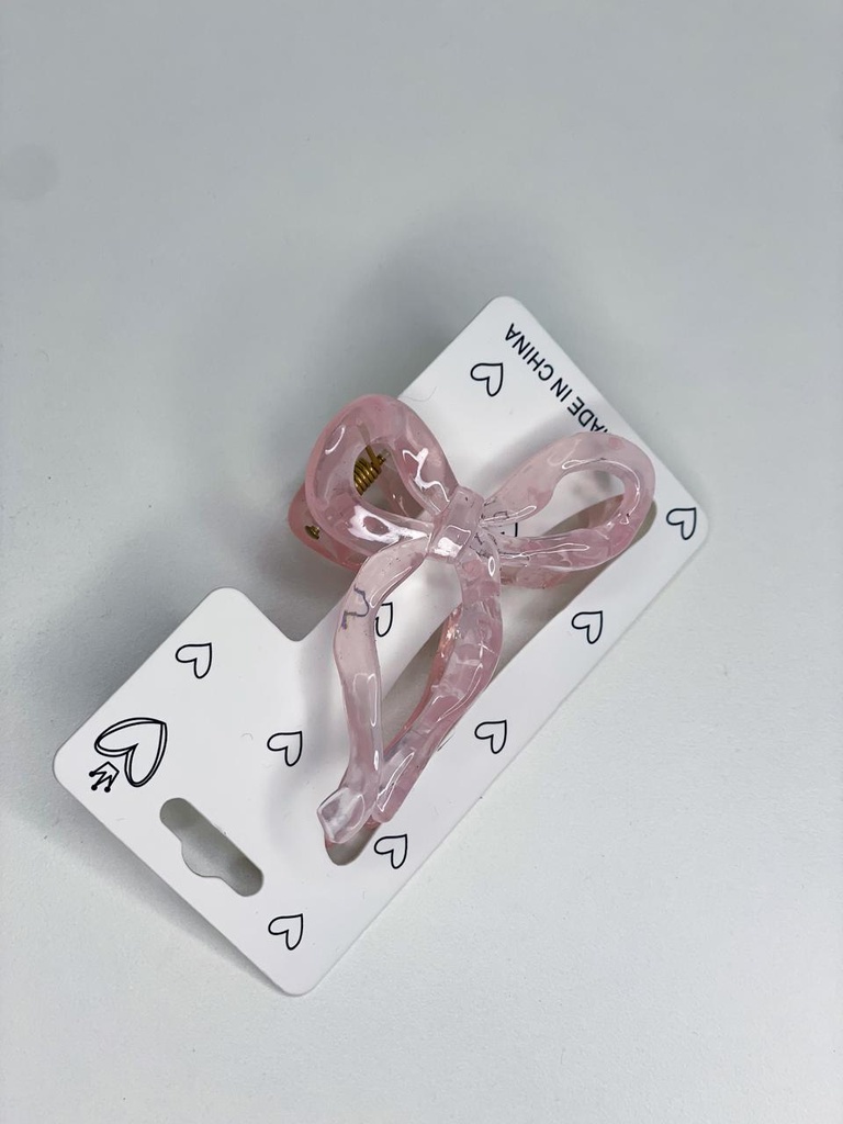 Broche moño rosa