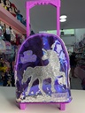 Mochila carrito unicornio con lentejuelas 12" cresko