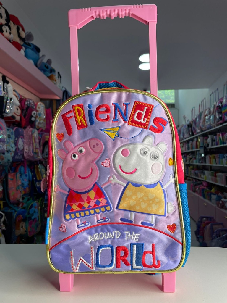 Mochila carrito peppa pig 12" cresko