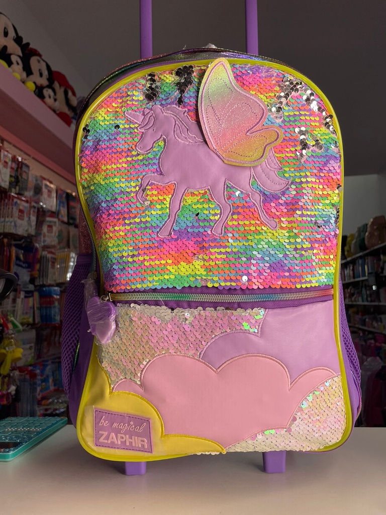 Mochila carrito unicornio con luz zaphir