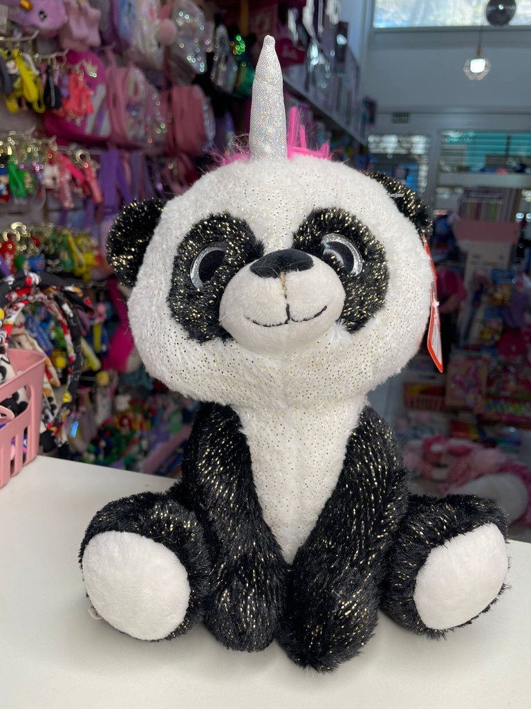 Peluche panda unicornio