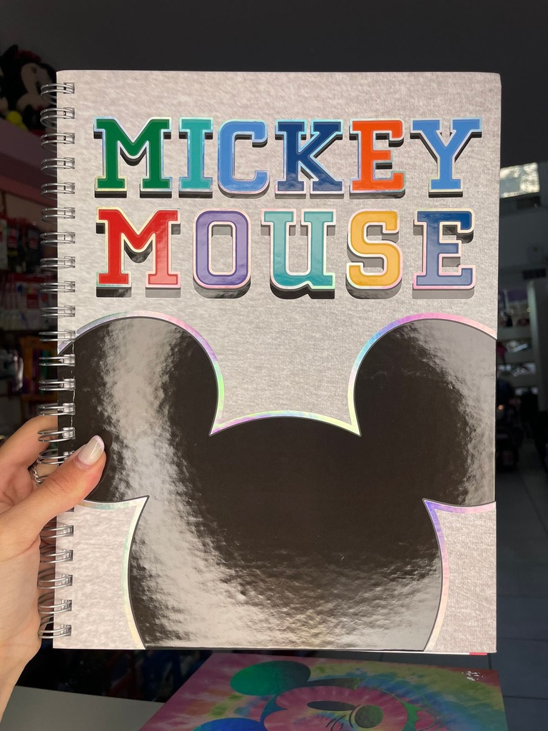 Cuaderno espiral tapa rigida mickey A4