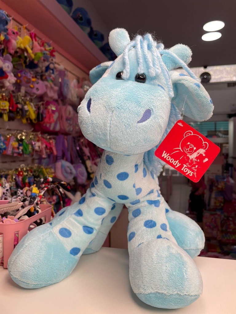 Peluche jirafa celeste