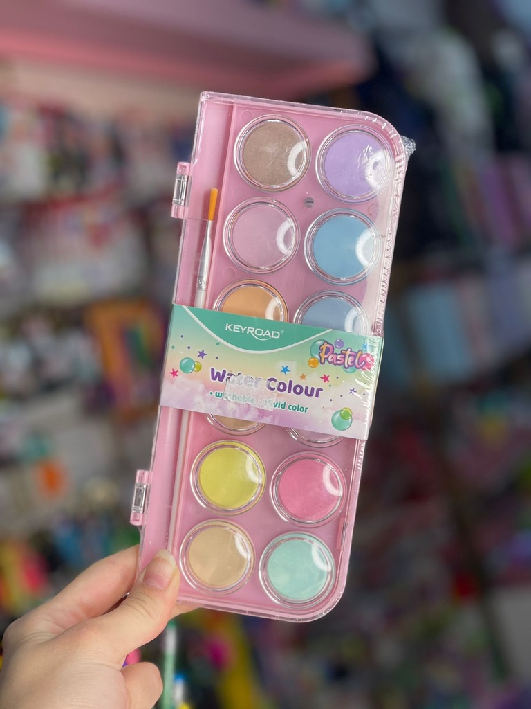 Acuarelas pastel x12 colores