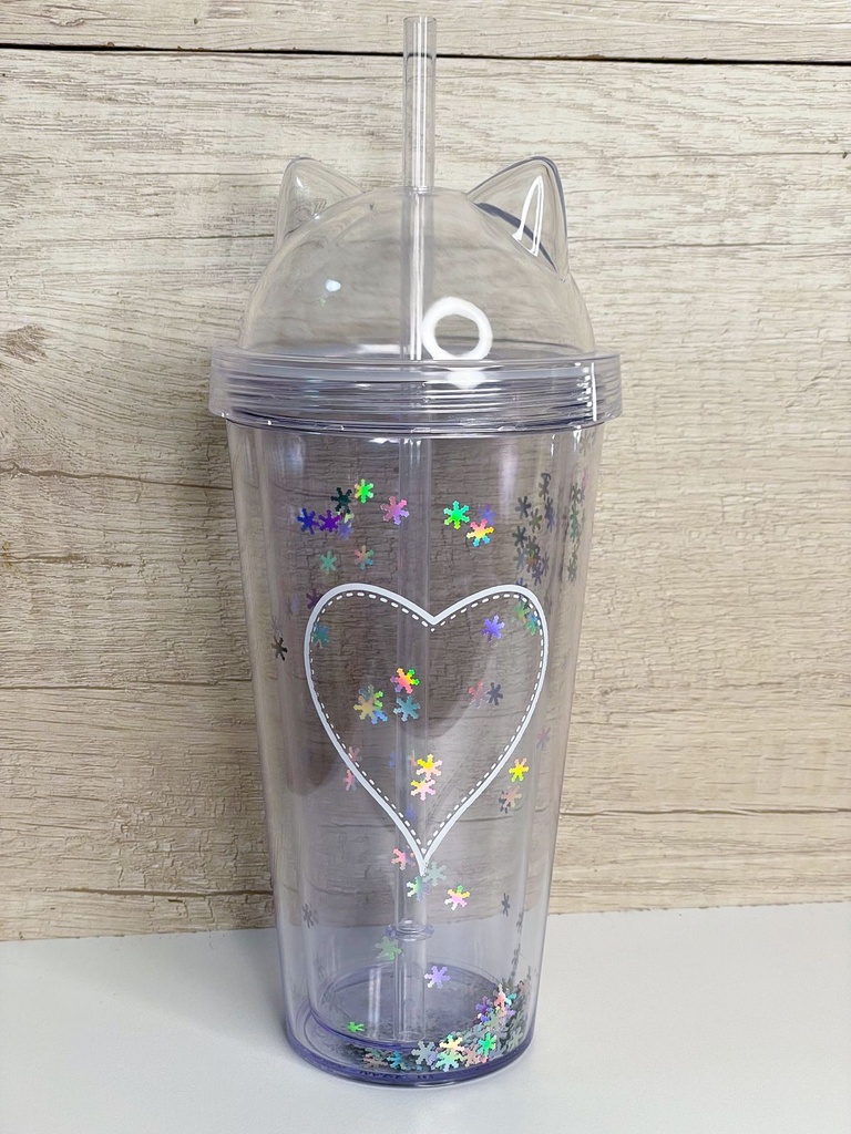 Vaso skora tapa gatito 400ml