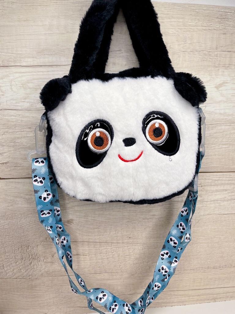 Cartera peluche panda