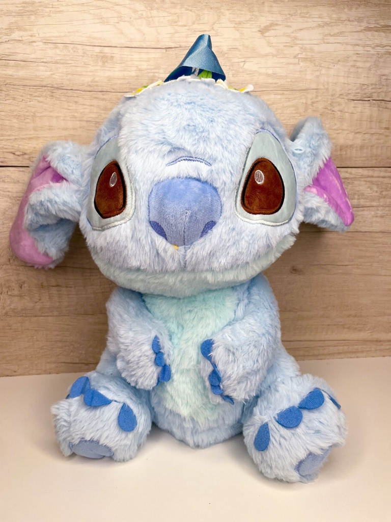 Mochila stitch peluche con flores