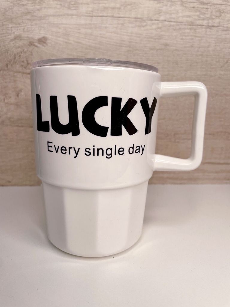 Taza lucky c/tapa