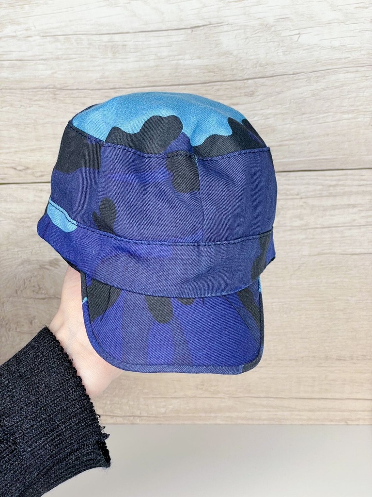 Gorra bebe camuflada azul