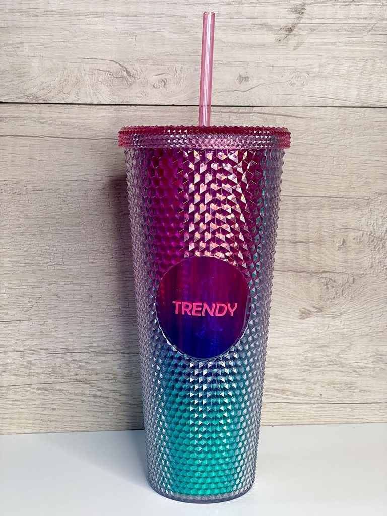 Vaso trendy degrade diamantes 750ml