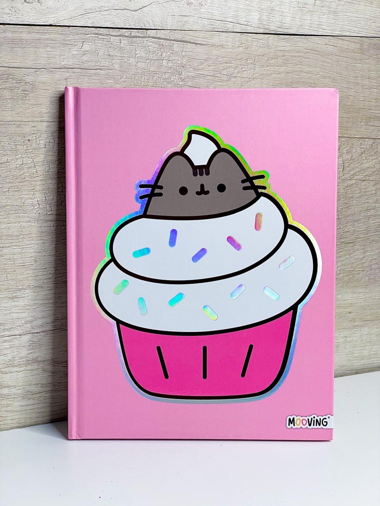 Cuaderno escolar tapa dura x48 pusheen