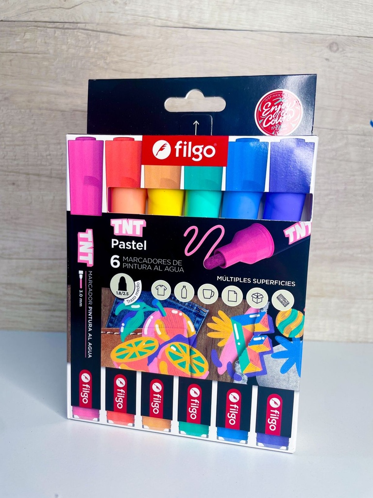 Marcador filgo tnt pastel