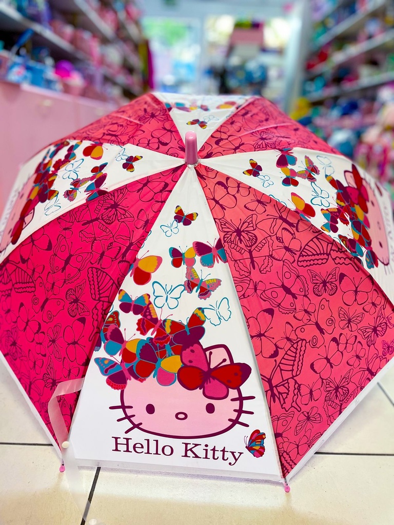 Paraguas hello kitty c/mariposas