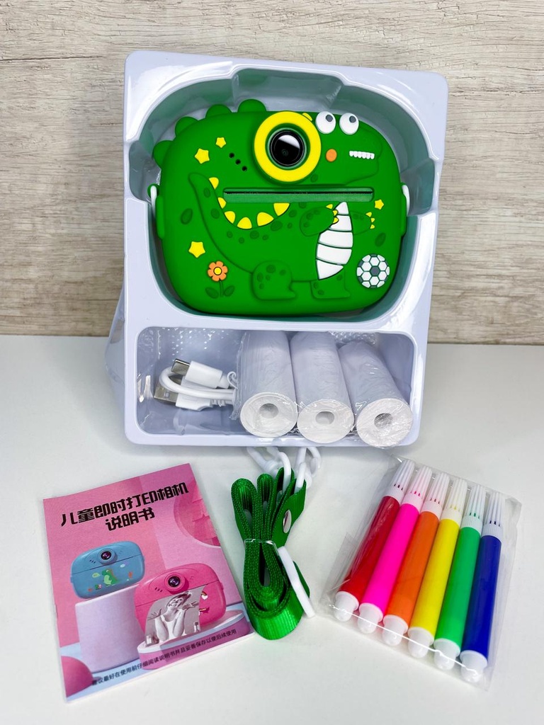 Camara de fotos infantil dinosaurio