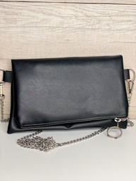 Cartera negra lisa