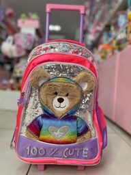 Mochila carrito oso footy 18"