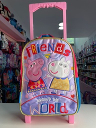 Mochila carrito peppa pig 12" cresko