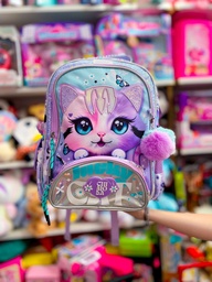 Mochila espalda chimola gatito lucky 14"