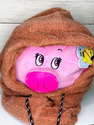 Gorro capucha cuello osito peluche