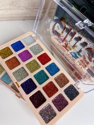 Paleta de sombras glitter 18 sombras