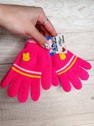 Guantes rosa conejito