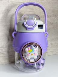 Botella unicornio c/bombilla 900ml