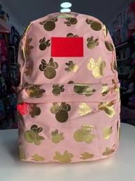 Mochila minnie rosa y dorado mooving 16,5"