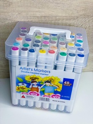 Set fibras doble punta x48 unidades estuche plastico