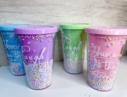 Vaso con pelotitas laugh