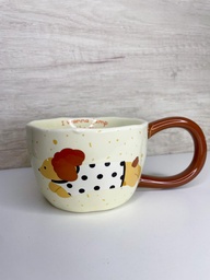 Taza de ceramica perro salchicha