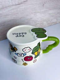 Taza con tapa plato