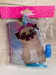 Libreta gatito sirena unicornio y pug